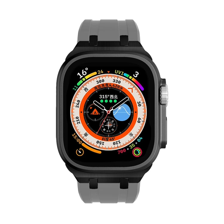 AP Silicone Watch Band For Apple Watch Ultra 49mm(Black Grey) - Watch Bands by PMC TechLife | Online Shopping South Africa | PMC TechLife