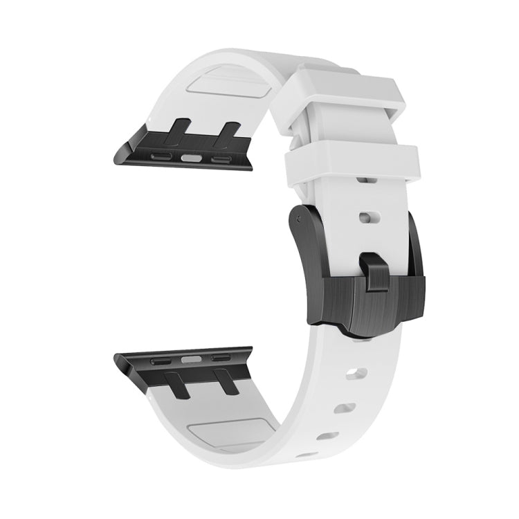 AP Silicone Watch Band For Apple Watch 8 41mm(Black White) - Watch Bands by PMC TechLife | Online Shopping South Africa | PMC TechLife