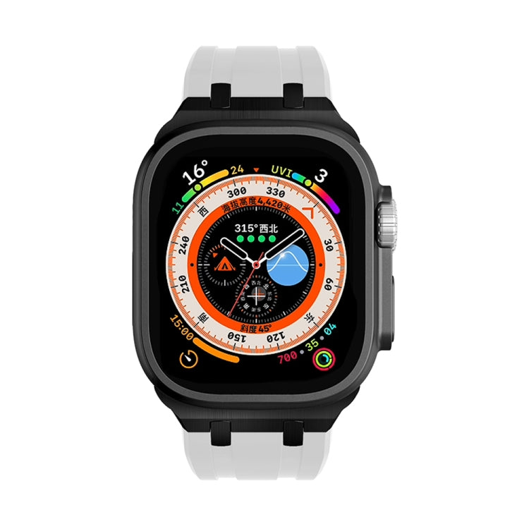 AP Silicone Watch Band For Apple Watch SE 2022 40mm(Black White) - Watch Bands by PMC TechLife | Online Shopping South Africa | PMC TechLife