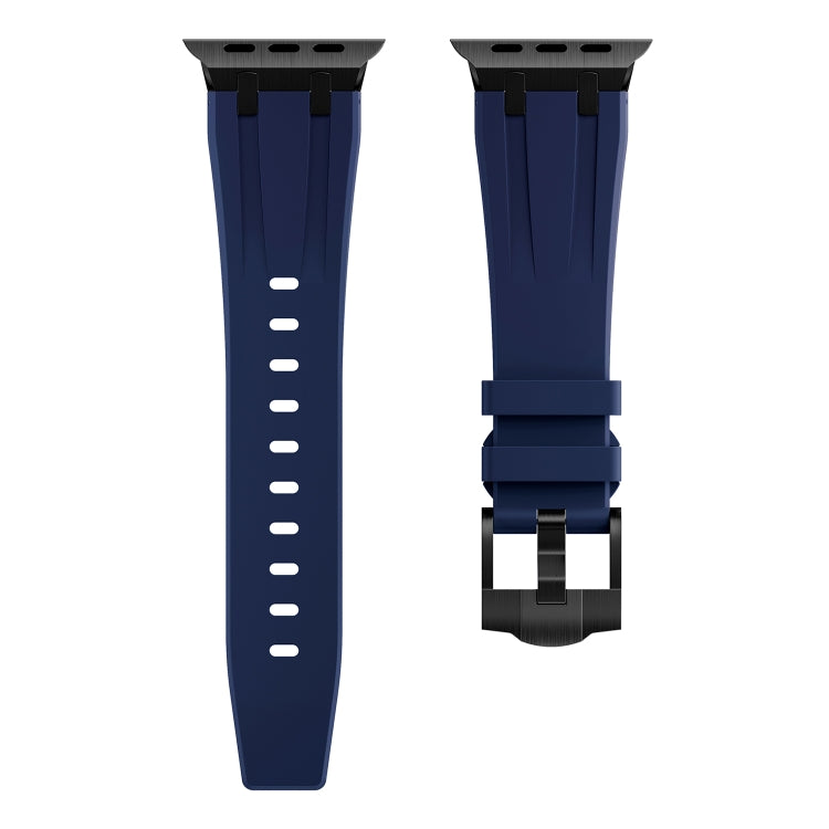 AP Silicone Watch Band For Apple Watch 5 40mm(Black Blue) - Watch Bands by PMC TechLife | Online Shopping South Africa | PMC TechLife