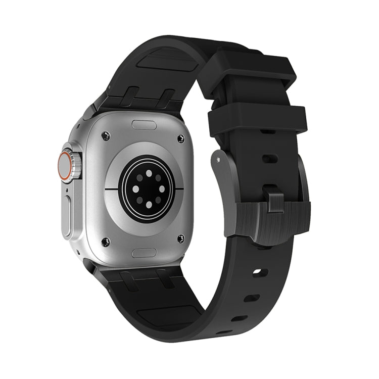 AP Silicone Watch Band For Apple Watch 4 40mm(Black Black) - Watch Bands by PMC TechLife | Online Shopping South Africa | PMC TechLife
