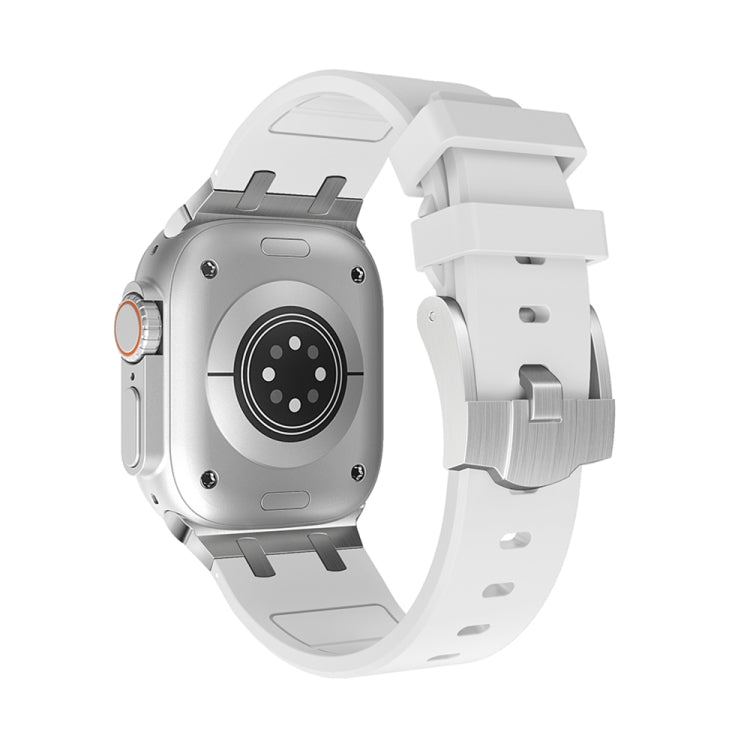 AP Silicone Watch Band For Apple Watch 4 44mm(Silver White) - Watch Bands by PMC TechLife | Online Shopping South Africa | PMC TechLife