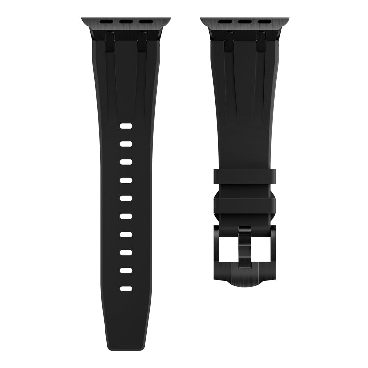 AP Silicone Watch Band For Apple Watch 3 38mm(Black Black) - Watch Bands by PMC Jewellery | Online Shopping South Africa | PMC Jewellery