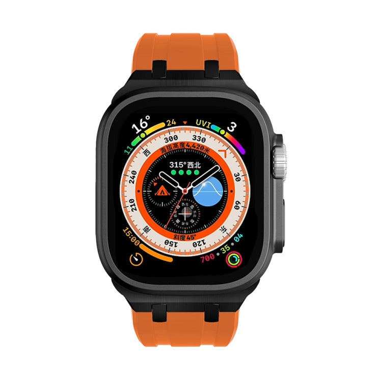 AP Silicone Watch Band For Apple Watch 2 38mm(Black Orange) - Watch Bands by PMC TechLife | Online Shopping South Africa | PMC TechLife
