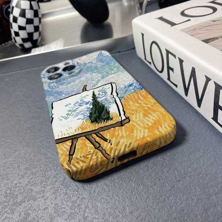 For iPhone 13 Pro Precise Hole Oil Painting Pattern PC Phone Case(Landscape Painting) - iPhone 13 Pro Cases by PMC Jewellery | Online Shopping South Africa | PMC Jewellery