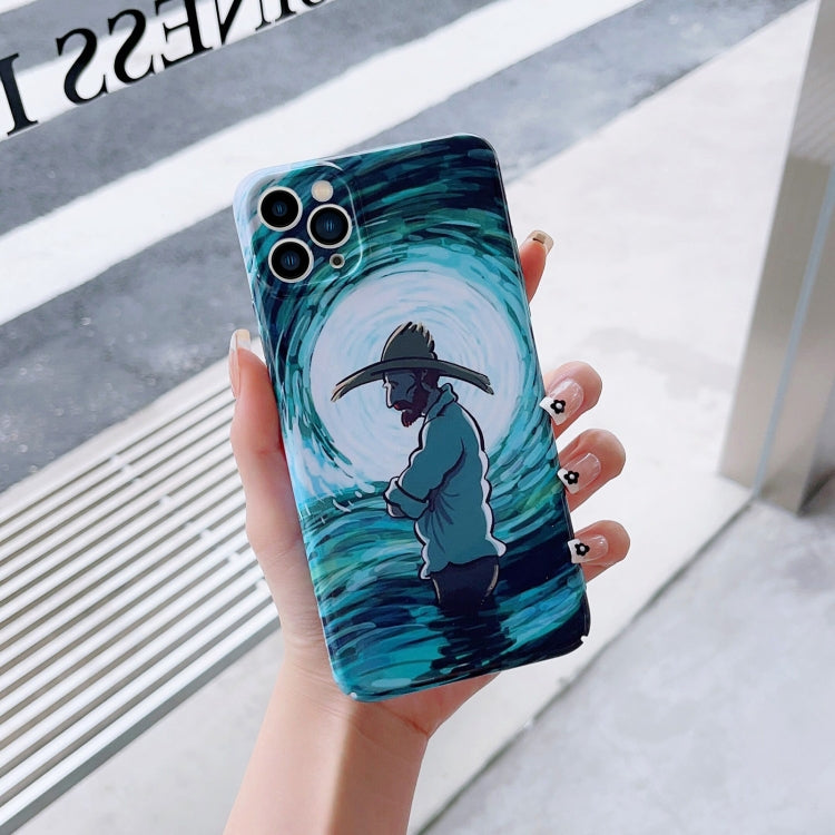 For iPhone 14 Pro Max Precise Hole Oil Painting Pattern PC Phone Case(Thinker) - iPhone 14 Pro Max Cases by PMC TechLife | Online Shopping South Africa | PMC TechLife