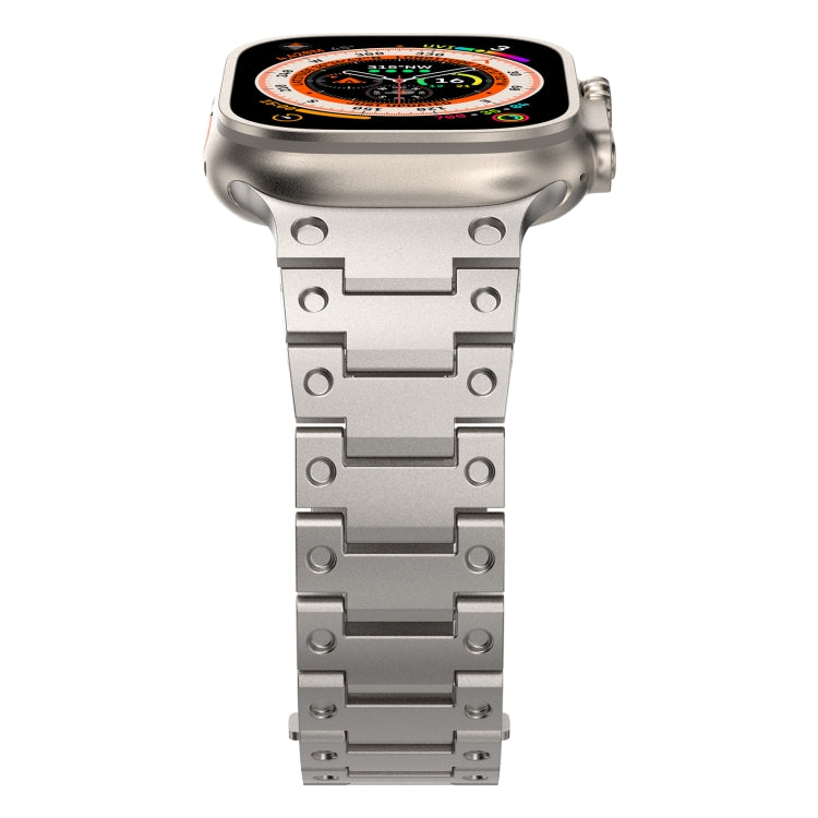 Double Rows Metal Watch Band For Apple Watch 4 40mm(Titanium) - Watch Bands by PMC TechLife | Online Shopping South Africa | PMC TechLife