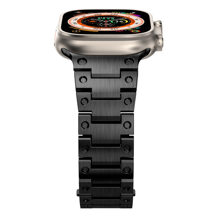 Double Rows Metal Watch Band For Apple Watch 38mm(Black) - Watch Bands by PMC TechLife | Online Shopping South Africa | PMC TechLife