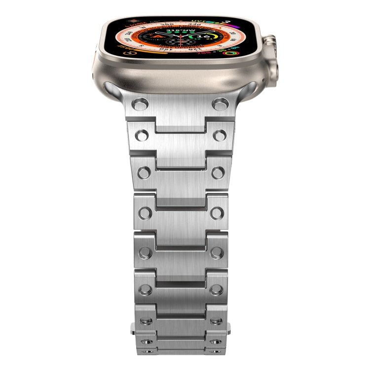 Double Rows Metal Watch Band For Apple Watch 9 45mm(Silver) - free shipping - PMC TechLife - Order now!