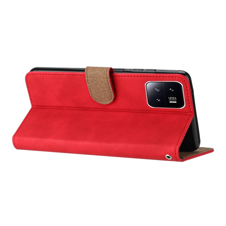 For Xiaomi 13 Seven Butterflies Embossed Leather Phone Case(Red) - free shipping - PMC TechLife - Order now!