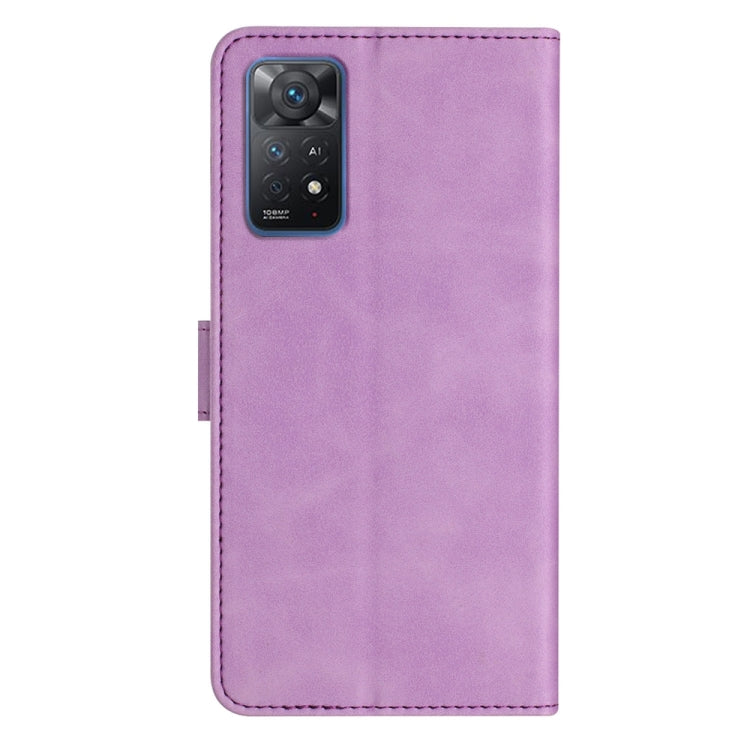 For Xiaomi Redmi Note 11 Pro 5G Global Seven Butterflies Embossed Leather Phone Case(Purple) - free shipping - PMC TechLife - Order now!
