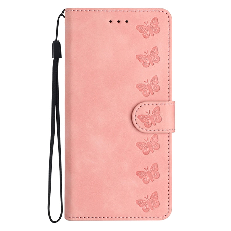 For Xiaomi Redmi Note 11 5G Seven Butterflies Embossed Leather Phone Case(Pink) - free shipping - PMC TechLife - Order now!