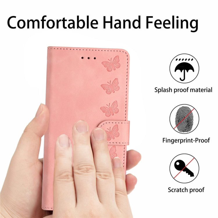 For Xiaomi Redmi Note 11 5G Seven Butterflies Embossed Leather Phone Case(Pink) - free shipping - PMC TechLife - Order now!