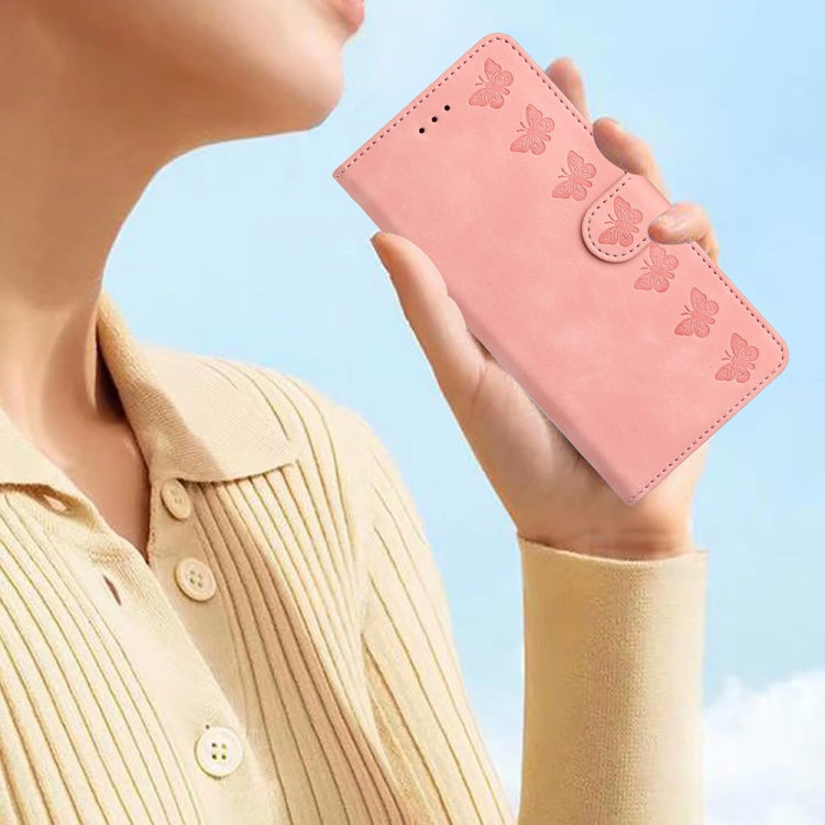 For Xiaomi Redmi Note 11 5G Seven Butterflies Embossed Leather Phone Case(Pink) - free shipping - PMC TechLife - Order now!