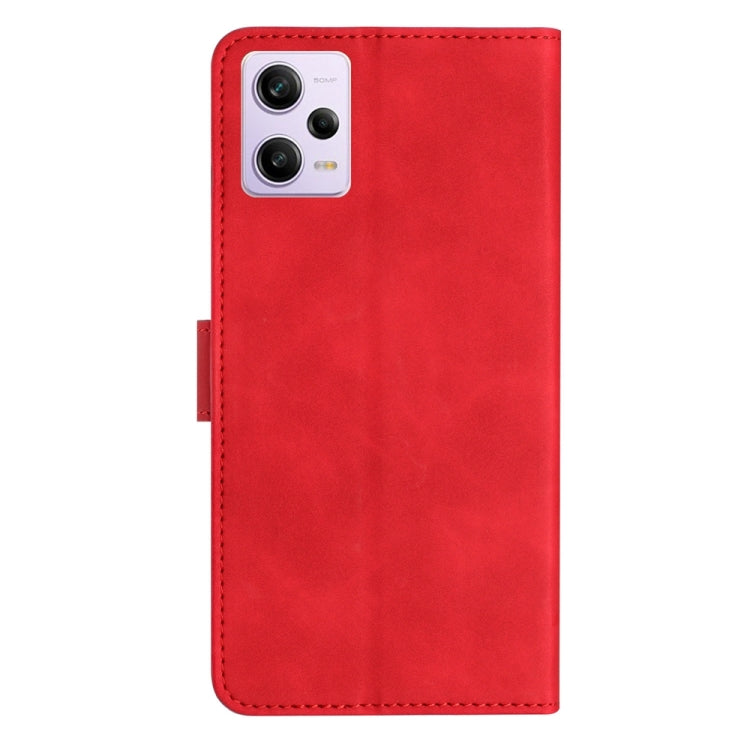 For Xiaomi Redmi Note 12 Pro 5G Global Seven Butterflies Embossed Leather Phone Case(Red) - free shipping - PMC TechLife - Order now!