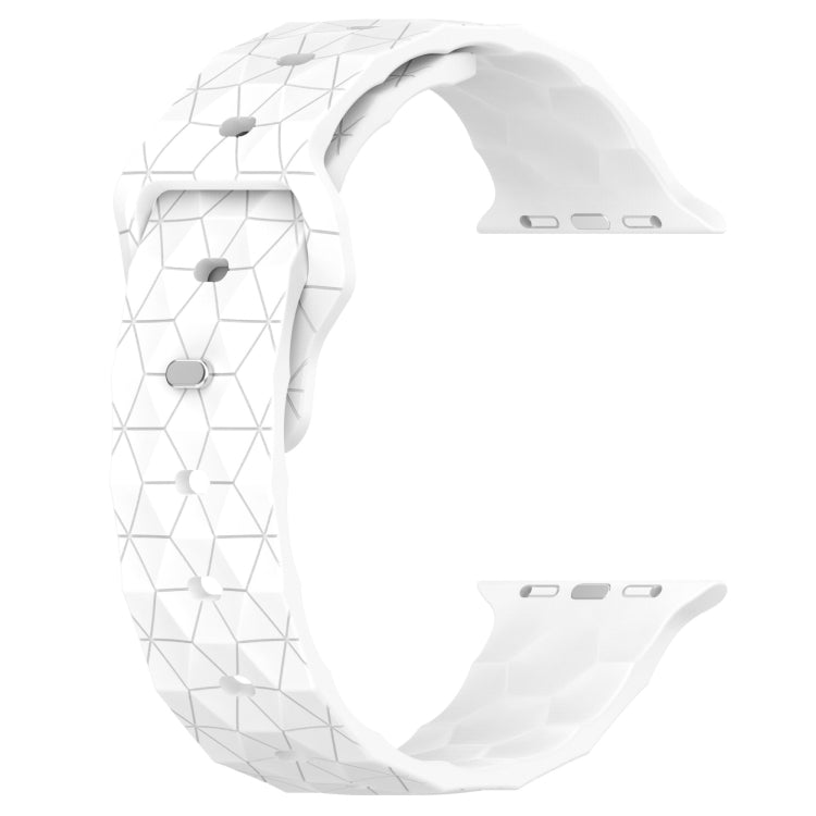 Football Texture Silicone Watch Band For Apple Watch 8 41mm(White) - Watch Bands by PMC TechLife | Online Shopping South Africa | PMC TechLife