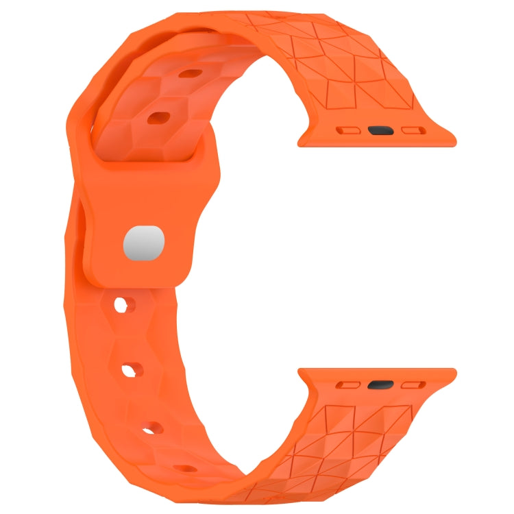 Football Texture Silicone Watch Band For Apple Watch 8 41mm(Orange) - Watch Bands by PMC TechLife | Online Shopping South Africa | PMC TechLife