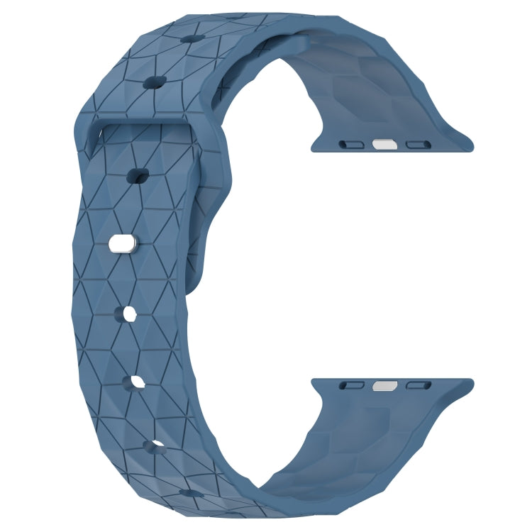 Football Texture Silicone Watch Band For Apple Watch 8 41mm(Blue) - Watch Bands by PMC Jewellery | Online Shopping South Africa | PMC Jewellery