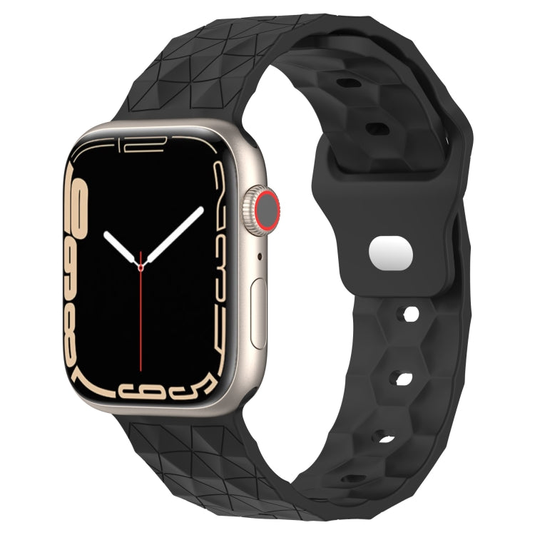 Football Texture Silicone Watch Band For Apple Watch 8 41mm(Dark Grey) - Watch Bands by PMC TechLife | Online Shopping South Africa | PMC TechLife