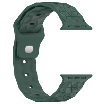 Football Texture Silicone Watch Band For Apple Watch 8 41mm(Pine Green) - Watch Bands by PMC Jewellery | Online Shopping South Africa | PMC Jewellery