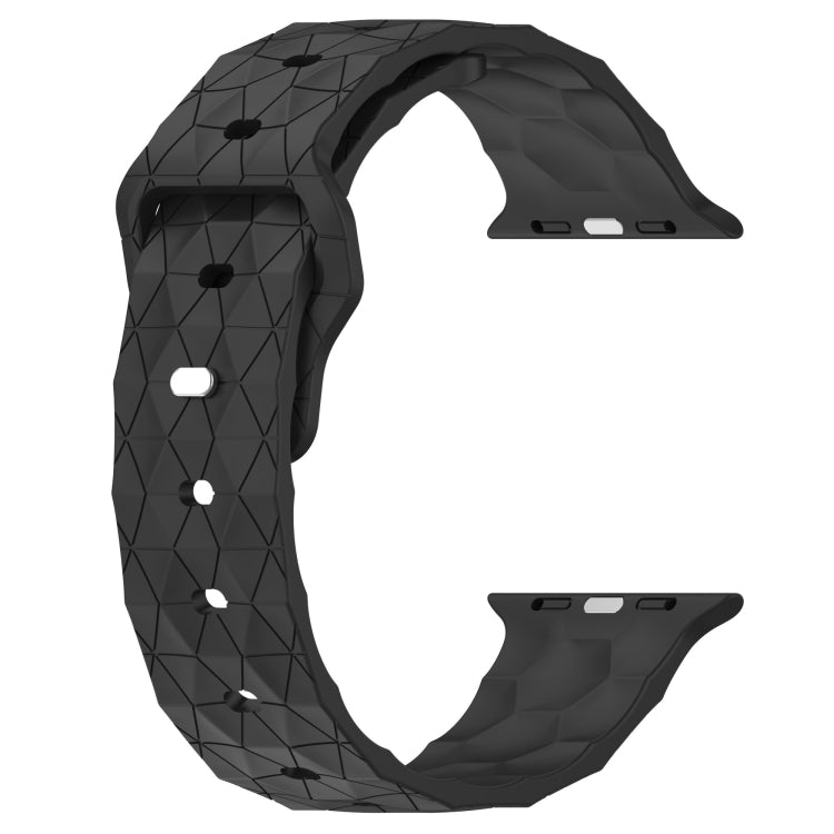 Football Texture Silicone Watch Band For Apple Watch 8 45mm(Dark Grey) - Watch Bands by PMC TechLife | Online Shopping South Africa | PMC TechLife