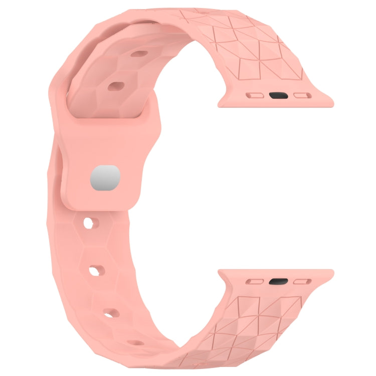 Football Texture Silicone Watch Band For Apple Watch SE 2022 44mm(Pink) - Watch Bands by PMC Jewellery | Online Shopping South Africa | PMC Jewellery