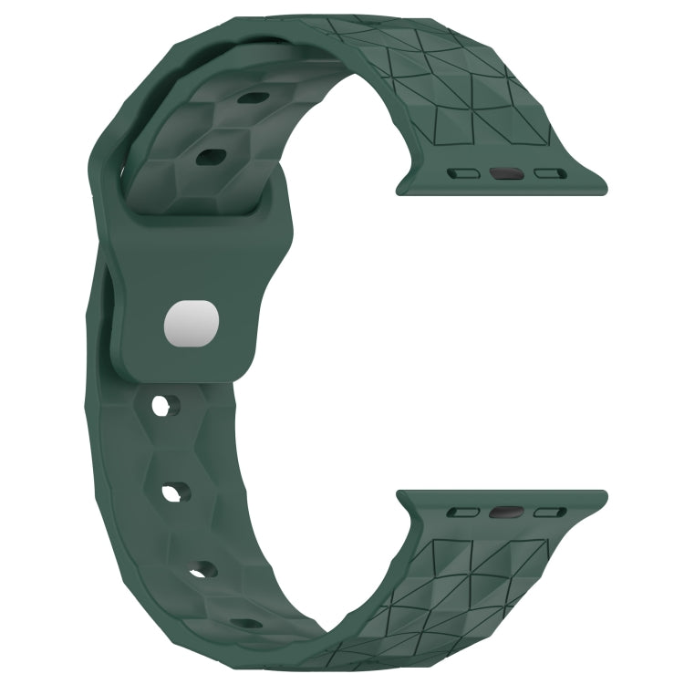 Football Texture Silicone Watch Band For Apple Watch 6 40mm(Pine Green) - Watch Bands by PMC Jewellery | Online Shopping South Africa | PMC Jewellery