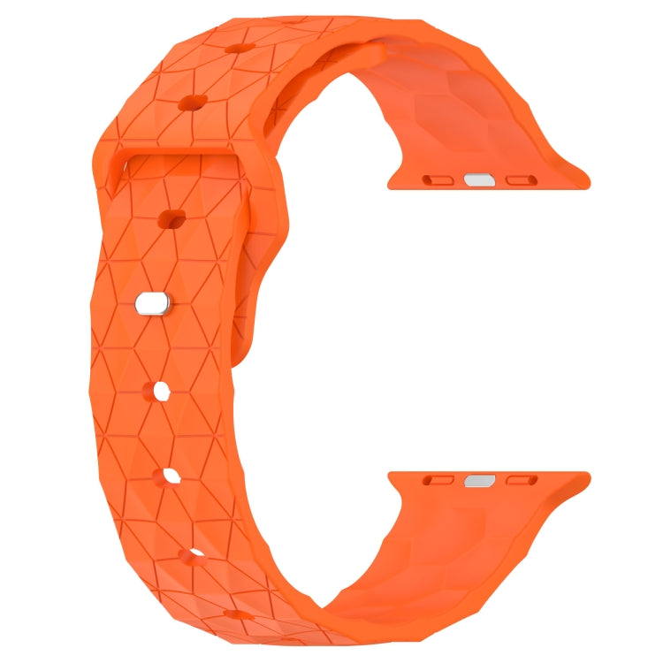 Football Texture Silicone Watch Band For Apple Watch 6 44mm(Orange) - Watch Bands by PMC Jewellery | Online Shopping South Africa | PMC Jewellery