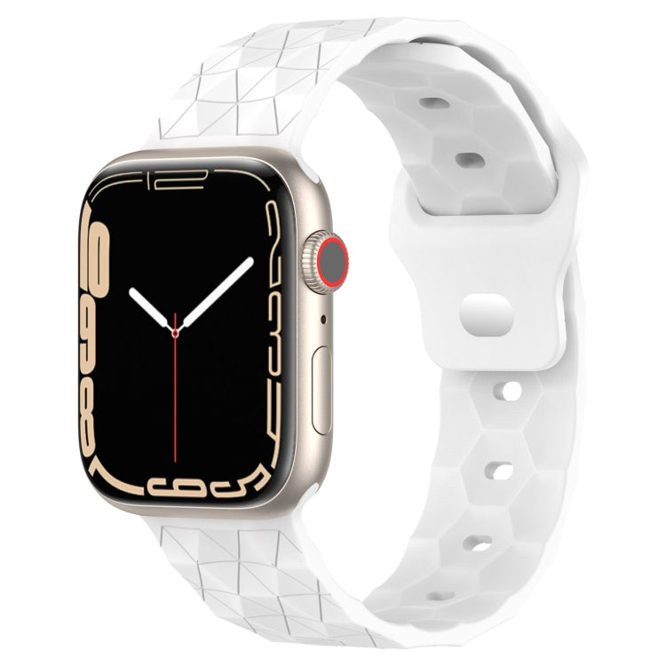 Football Texture Silicone Watch Band For Apple Watch 5 40mm(White) - Watch Bands by PMC TechLife | Online Shopping South Africa | PMC TechLife