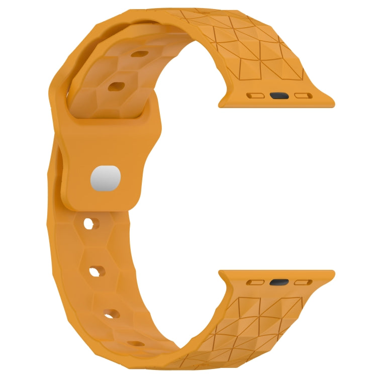 Football Texture Silicone Watch Band For Apple Watch 5 40mm(Yellow) - Watch Bands by PMC TechLife | Online Shopping South Africa | PMC TechLife