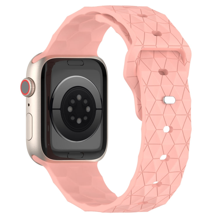 Football Texture Silicone Watch Band For Apple Watch 5 44mm(Pink) - Watch Bands by PMC Jewellery | Online Shopping South Africa | PMC Jewellery