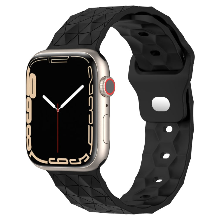 Football Texture Silicone Watch Band For Apple Watch 4 40mm(Black) - Watch Bands by PMC TechLife | Online Shopping South Africa | PMC TechLife