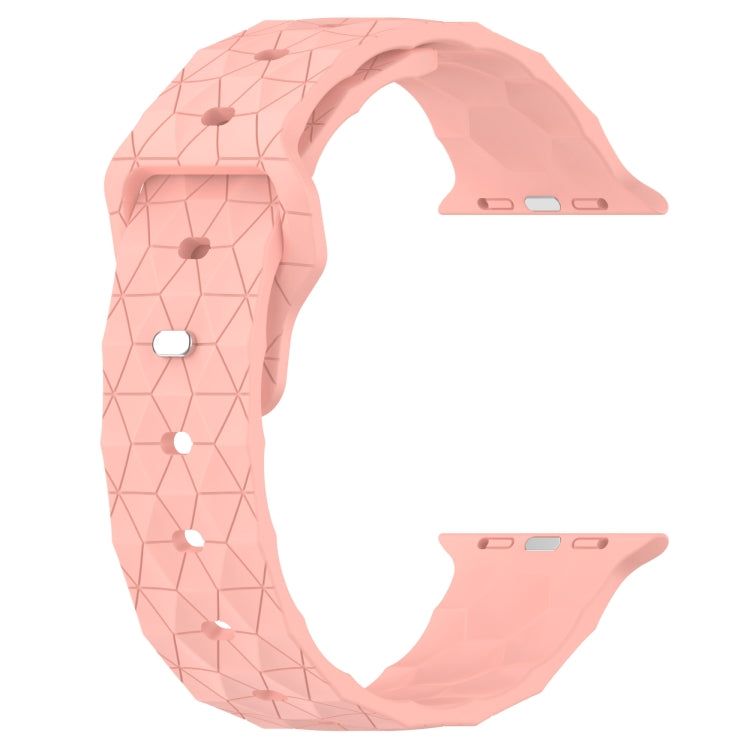 Football Texture Silicone Watch Band For Apple Watch 38mm(Pink) - Watch Bands by PMC TechLife | Online Shopping South Africa | PMC TechLife