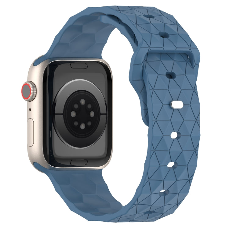 Football Texture Silicone Watch Band For Apple Watch 38mm(Blue) - Watch Bands by PMC TechLife | Online Shopping South Africa | PMC TechLife