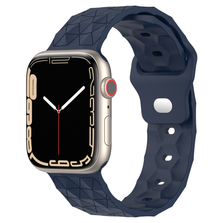 Football Texture Silicone Watch Band For Apple Watch 38mm(Midnight Blue) - Watch Bands by PMC TechLife | Online Shopping South Africa | PMC TechLife