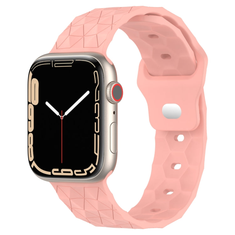 Football Texture Silicone Watch Band For Apple Watch 42mm(Pink) - Watch Bands by PMC TechLife | Online Shopping South Africa | PMC TechLife