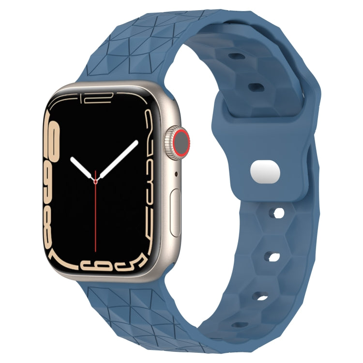 Football Texture Silicone Watch Band For Apple Watch 42mm(Blue) - Watch Bands by PMC TechLife | Online Shopping South Africa | PMC TechLife