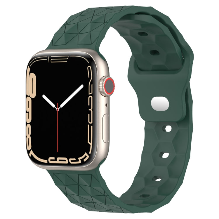 Football Texture Silicone Watch Band For Apple Watch 42mm(Pine Green) - Watch Bands by PMC TechLife | Online Shopping South Africa | PMC TechLife
