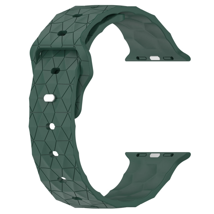 Football Texture Silicone Watch Band For Apple Watch 42mm(Pine Green) - Watch Bands by PMC TechLife | Online Shopping South Africa | PMC TechLife
