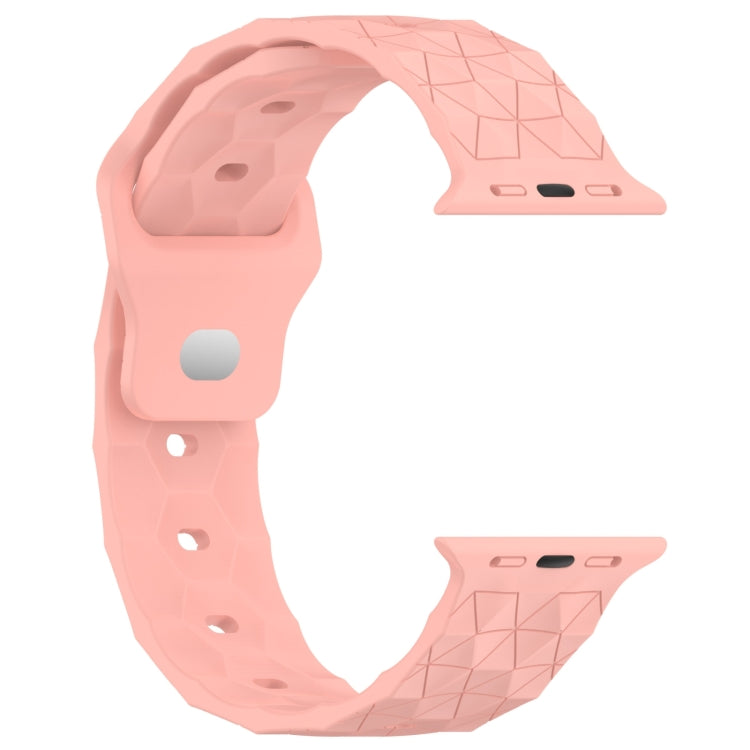 Football Texture Silicone Watch Band For Apple Watch 9 45mm(Pink) - Watch Bands by PMC TechLife | Online Shopping South Africa | PMC TechLife