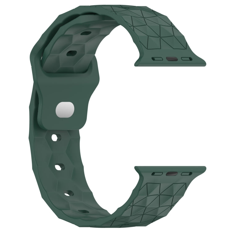 Football Texture Silicone Watch Band For Apple Watch 9 45mm(Pine Green) - Watch Bands by PMC TechLife | Online Shopping South Africa | PMC TechLife
