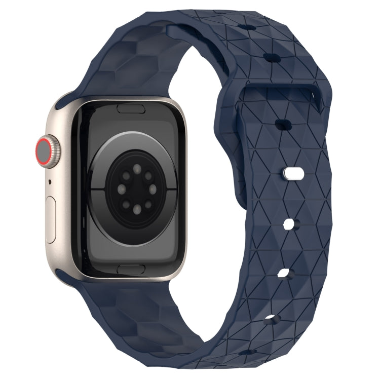 Football Texture Silicone Watch Band For Apple Watch 9 45mm(Midnight Blue) - Watch Bands by PMC TechLife | Online Shopping South Africa | PMC TechLife