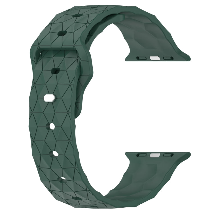 Football Texture Silicone Watch Band For Apple Watch 9 41mm(Pine Green) - Watch Bands by PMC TechLife | Online Shopping South Africa | PMC TechLife