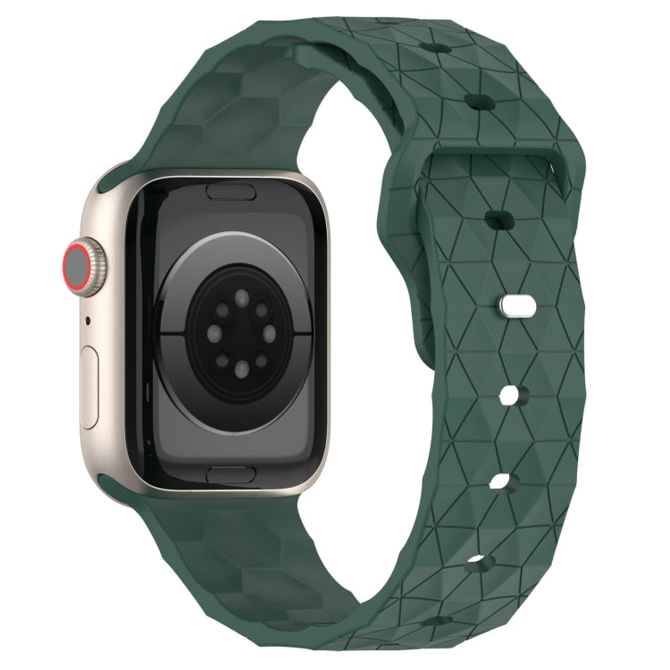 Football Texture Silicone Watch Band For Apple Watch 9 41mm(Pine Green) - Watch Bands by PMC TechLife | Online Shopping South Africa | PMC TechLife