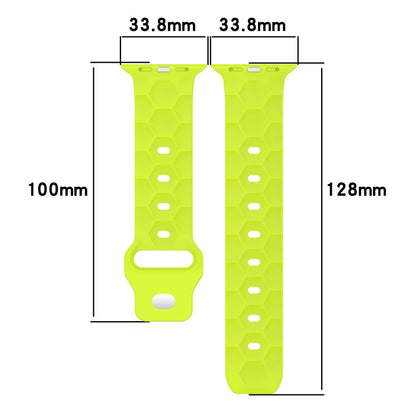 Football Texture Silicone Watch Band For Apple Watch 38mm(Pine Green) - Watch Bands by PMC Jewellery | Online Shopping South Africa | PMC Jewellery