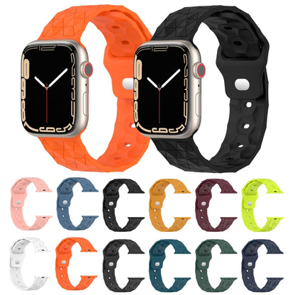 Football Texture Silicone Watch Band For Apple Watch 4 44mm(Orange) - Watch Bands by PMC Jewellery | Online Shopping South Africa | PMC Jewellery