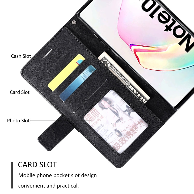 For Samsung Galaxy Note 10 Pro Skin Feel Splicing Horizontal Flip Leather Case with Holder & Card Slots & Wallet & Photo Frame(Black) - free shipping - PMC TechLife - Order now!