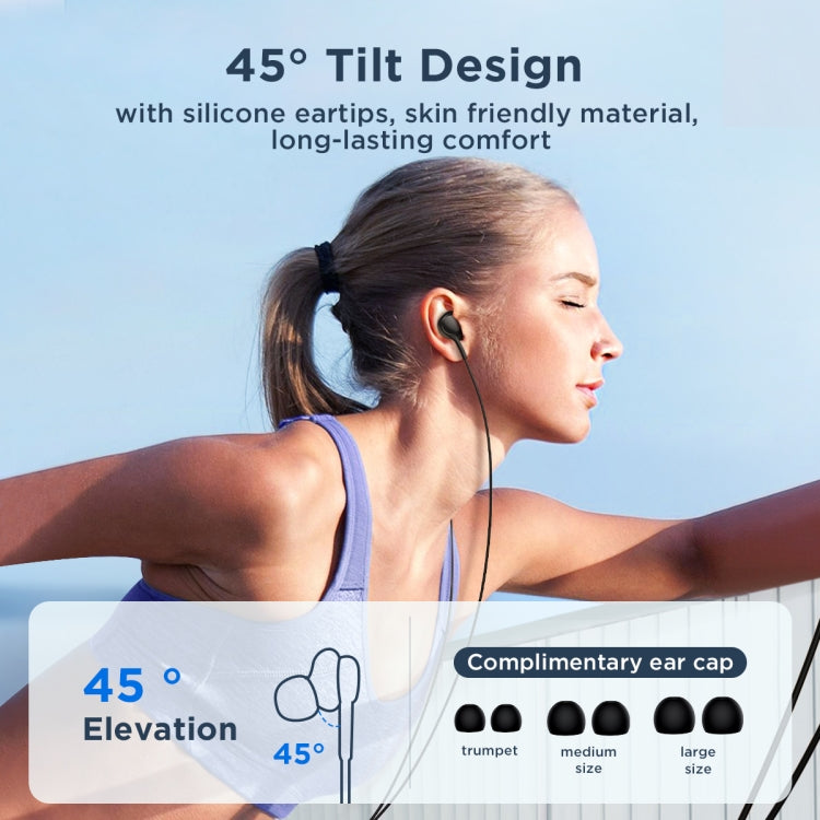 JOYRO0M JR-EW02 3.5mm In-Ear Wired Earphone, Length: 1.2m(Black) - free shipping - PMC TechLife - Order now!