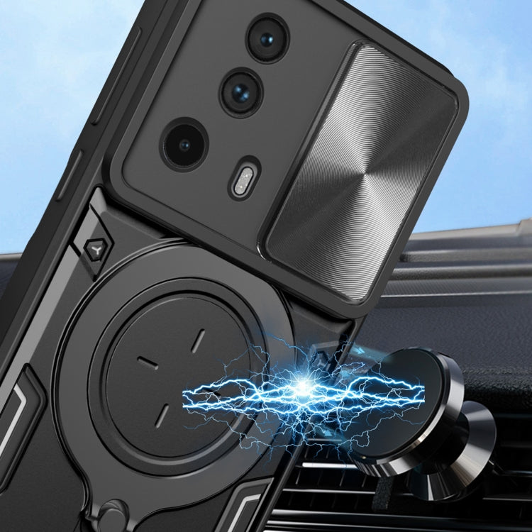 For Xiaomi 13 Lite / Civi 2 5G CD Texture Sliding Camshield Magnetic Holder Phone Case(Blue) - free shipping - PMC TechLife - Order now!