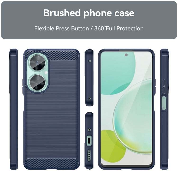 For Huawei Enjoy 60 Pro Brushed Texture Carbon Fiber TPU Phone Case(Blue) - Huawei Cases by PMC Jewellery | Online Shopping South Africa | PMC Jewellery